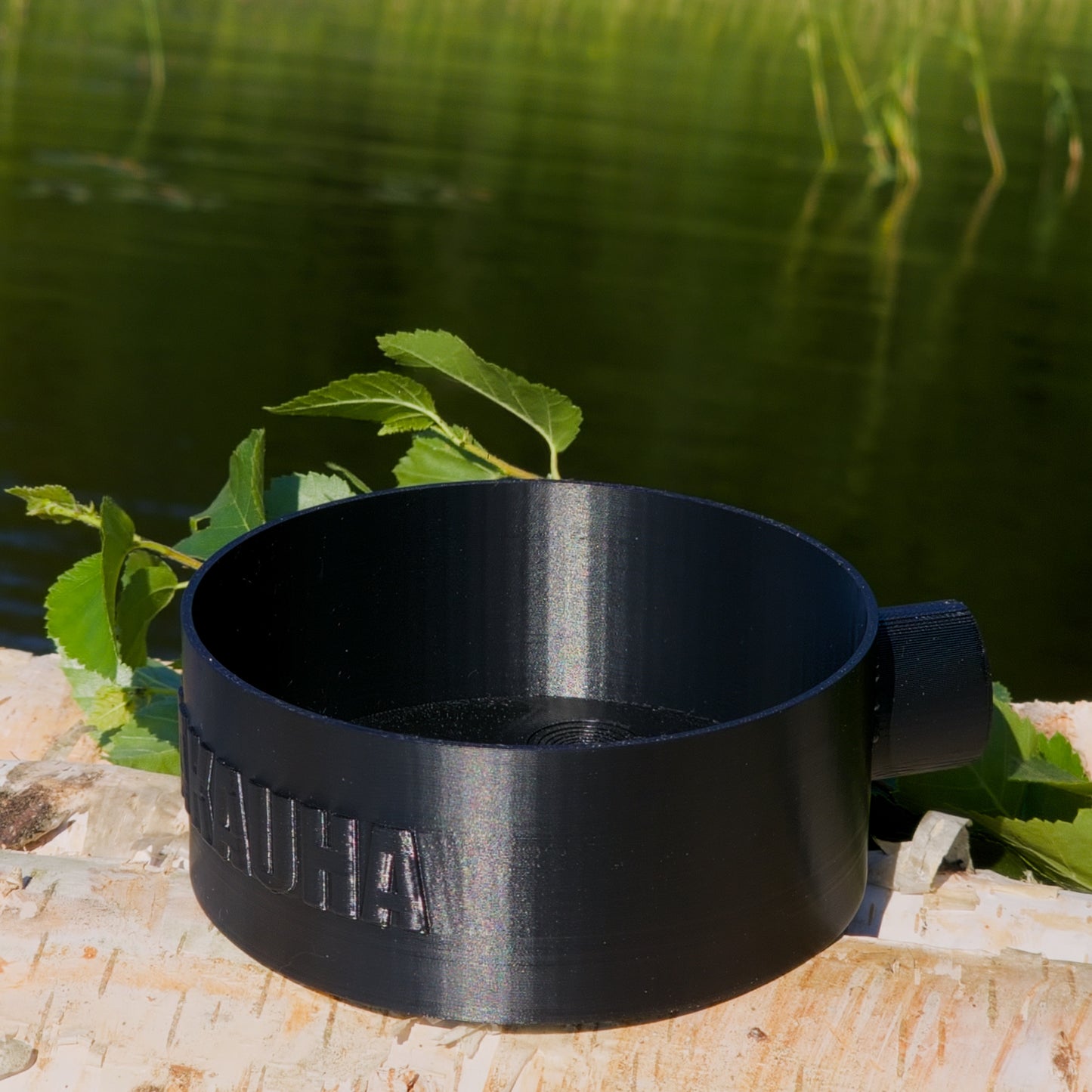 オラヴァラドル(ロウリュ用柄杓、ラージ、ブラック)6穴の交換用ベース付き