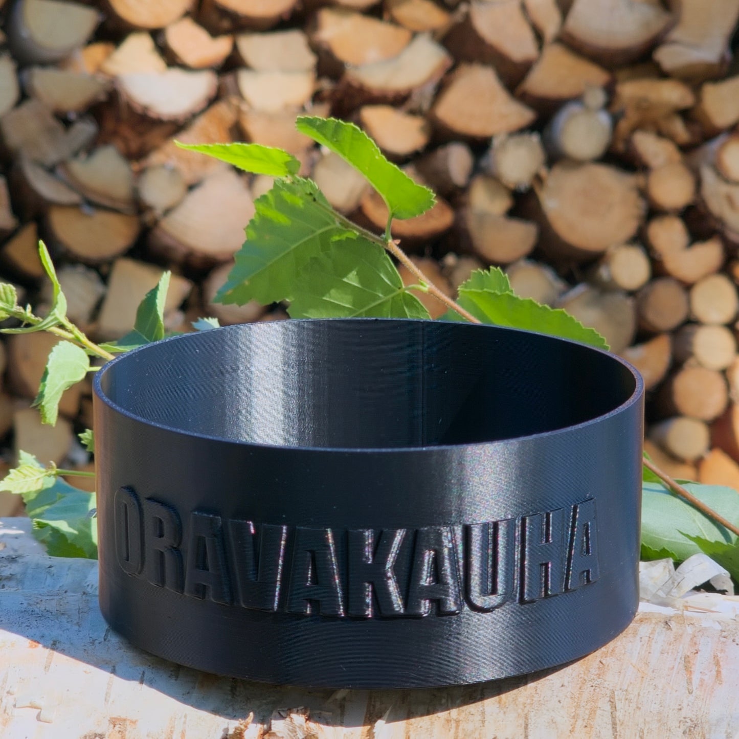 オラヴァラドル(ロウリュ用柄杓、ラージ、ブラック)6穴の交換用ベース付き