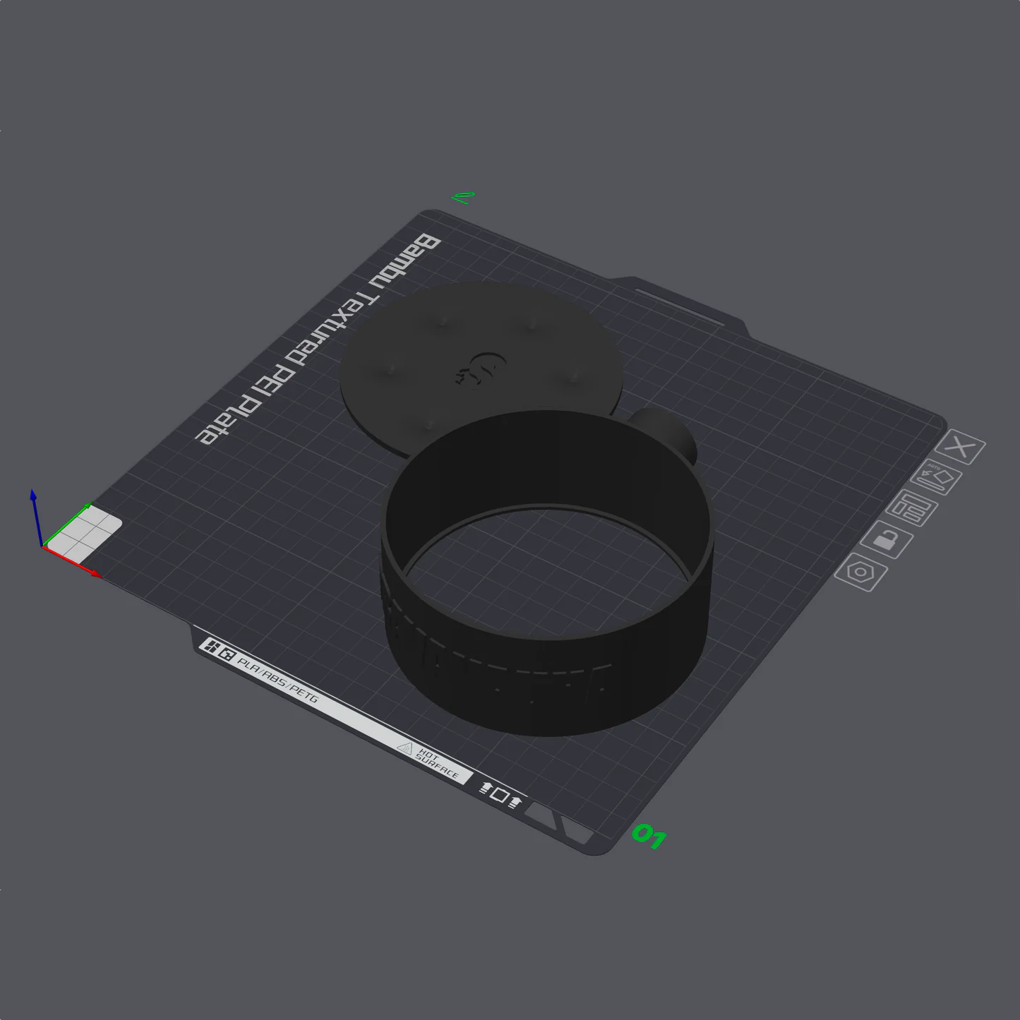 オラヴァラドル(ロウリュ用柄杓、ラージ、ブラック)6穴の交換用ベース付き