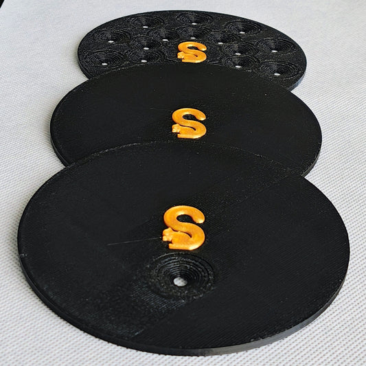 交換用底部プレート、3枚(ラージ、ブラック)