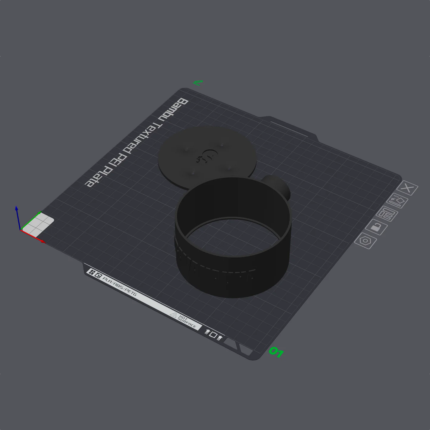 オラヴァラドル(ロウリュ用柄杓、ノーマル、ブラック)4穴の交換用ベース付き