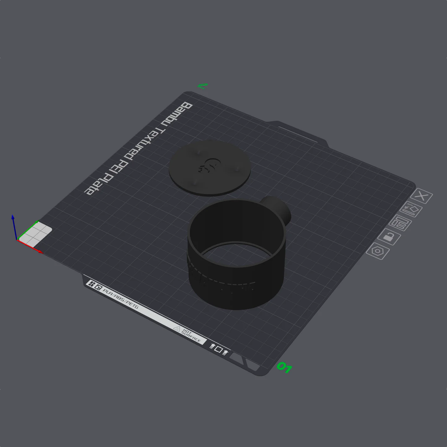 オラヴァラドル(ロウリュ用柄杓、スモール、ブラック)3穴の交換用ベース付き