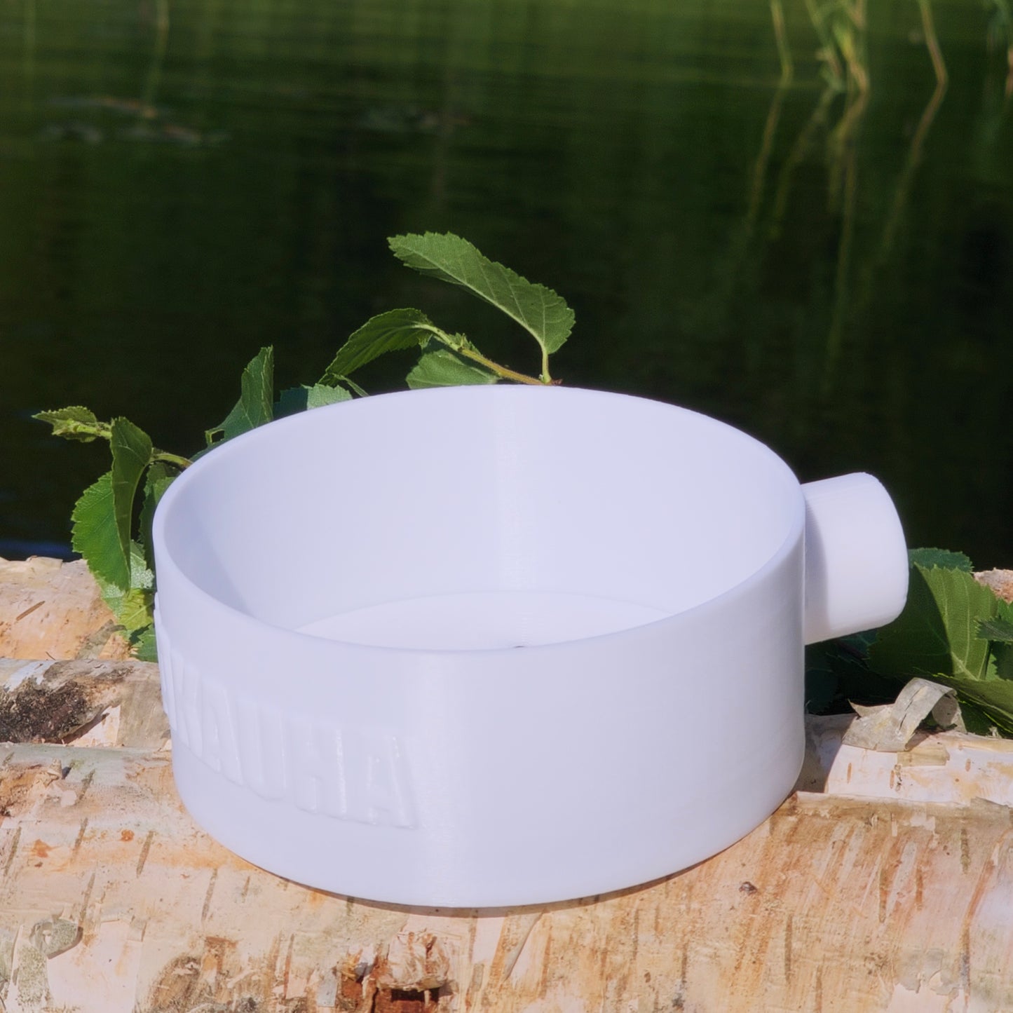 オラヴァラドル(ロウリュ用柄杓、ラージ、ホワイト)6穴の交換用ベース付き