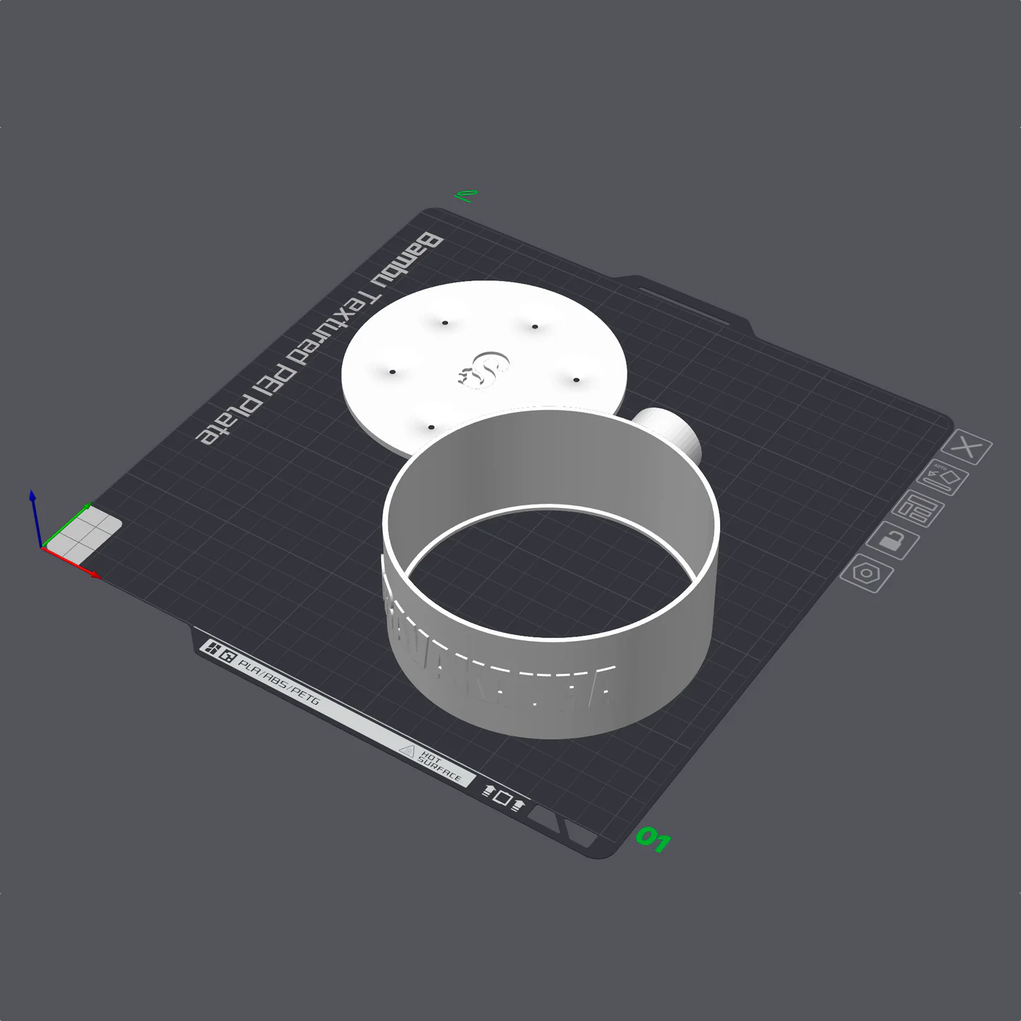 オラヴァラドル(ロウリュ用柄杓、ラージ、ホワイト)6穴の交換用ベース付き