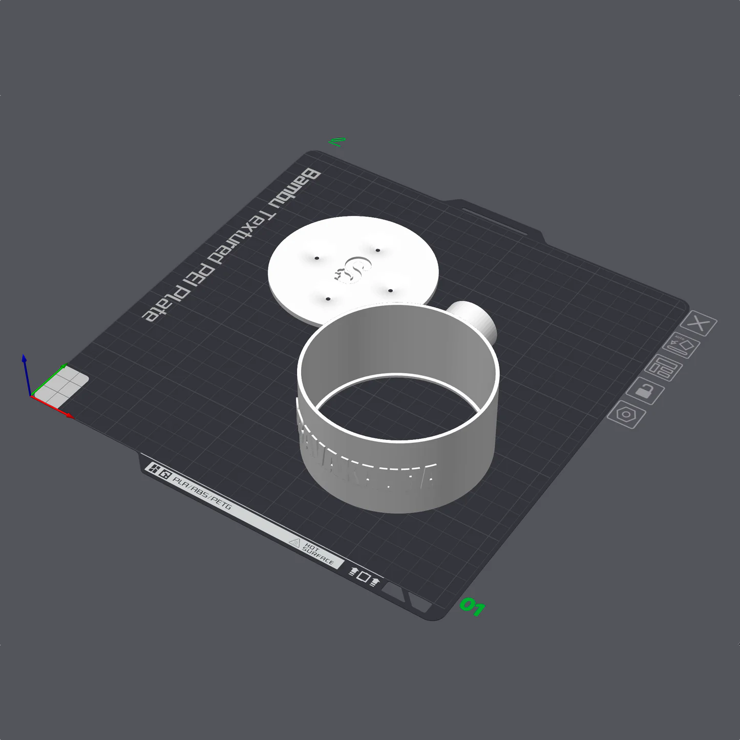 オラヴァラドル(ロウリュ用柄杓、ノーマル、ホワイト)4穴の交換用ベース付き