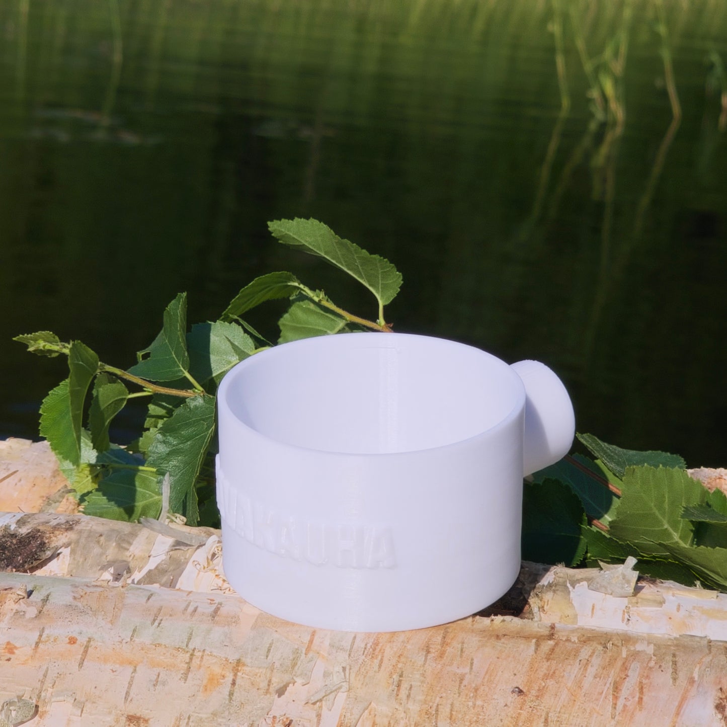 オラヴァラドル(ロウリュ用柄杓、スモール、ホワイト)3穴の交換用ベース付き