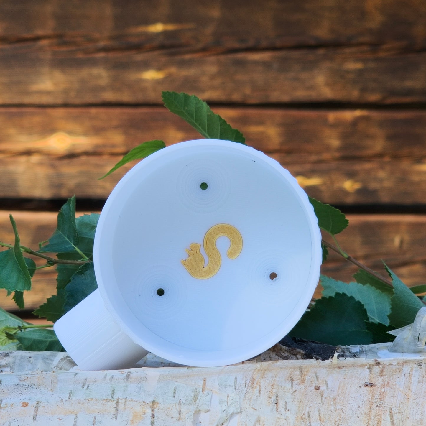 オラヴァラドル(ロウリュ用柄杓、スモール、ホワイト)3穴の交換用ベース付き