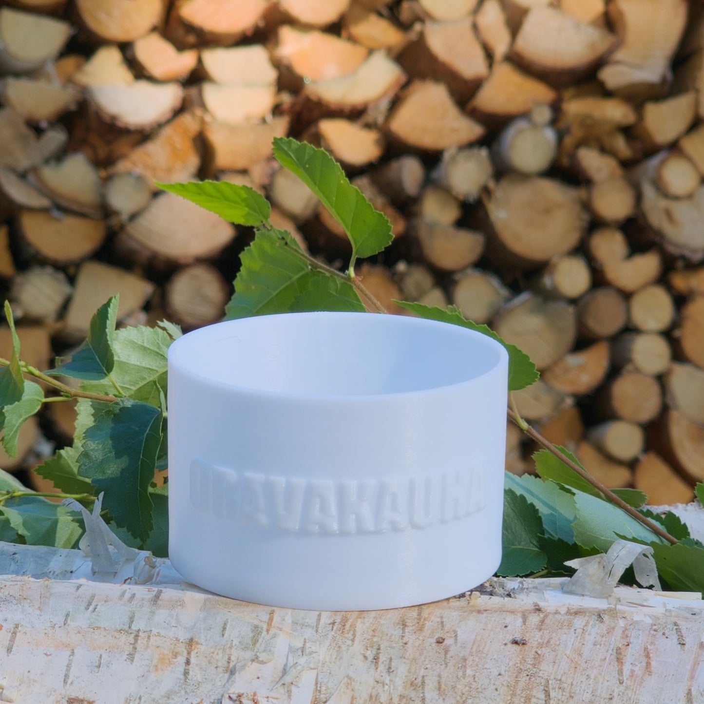 オラヴァラドル(ロウリュ用柄杓、スモール、ホワイト)3穴の交換用ベース付き